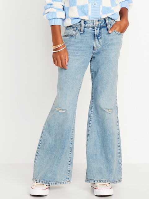 High-Waisted Super Baggy Flare-Leg Jeans for Girls