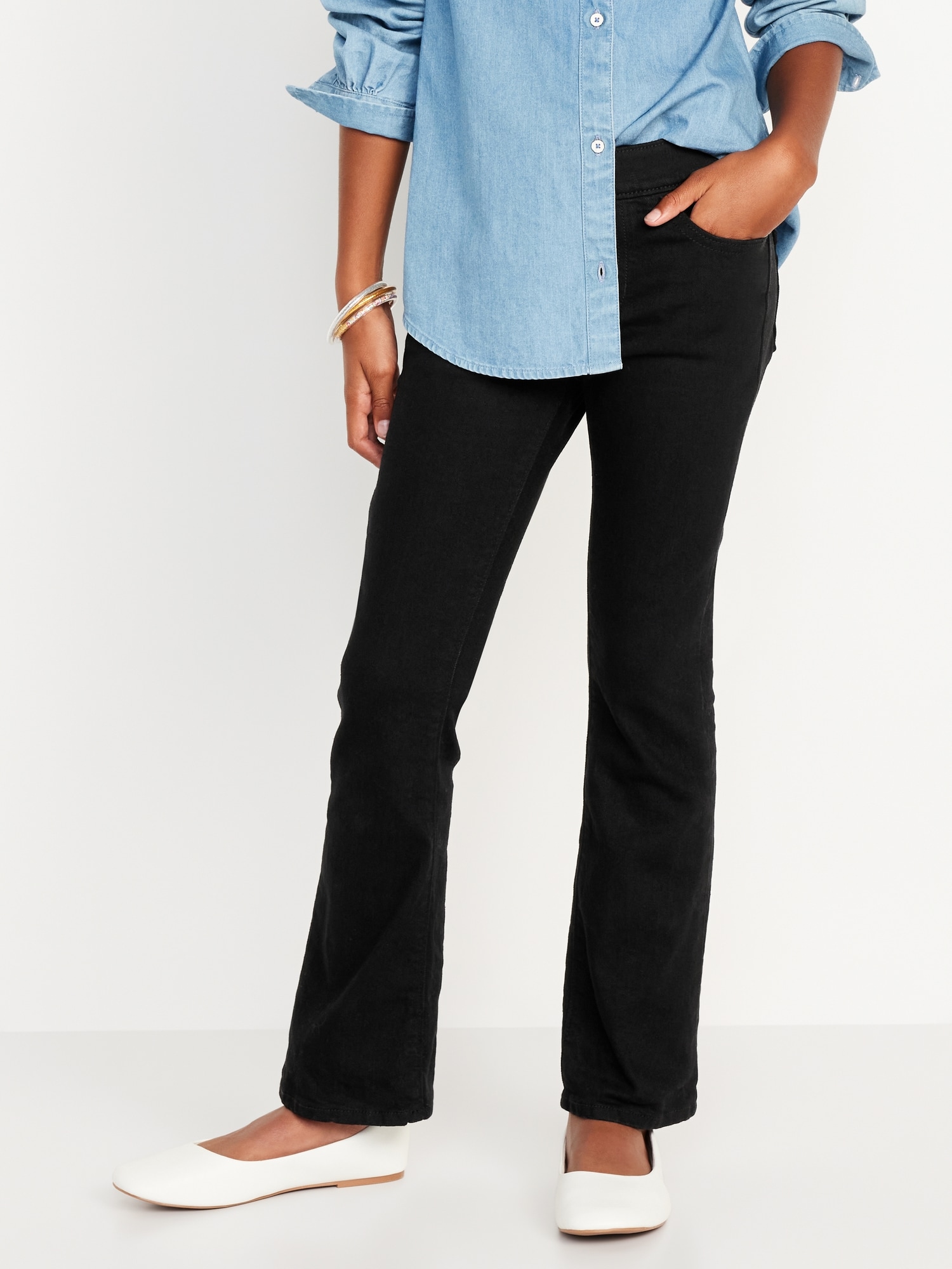 Wow Boot-Cut Pull-On Jeans for