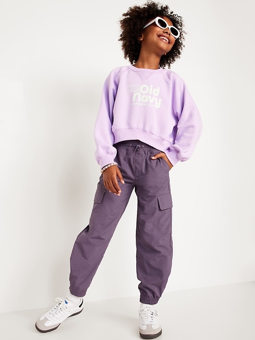 Image number 3 showing, High-Waisted Loose Cargo Performance Pants for Girls