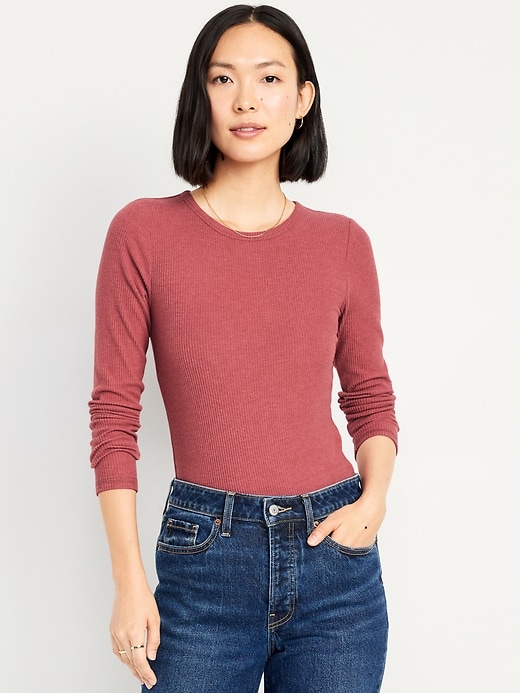 Image number 1 showing, Plush-Knit Long-Sleeve T-Shirt