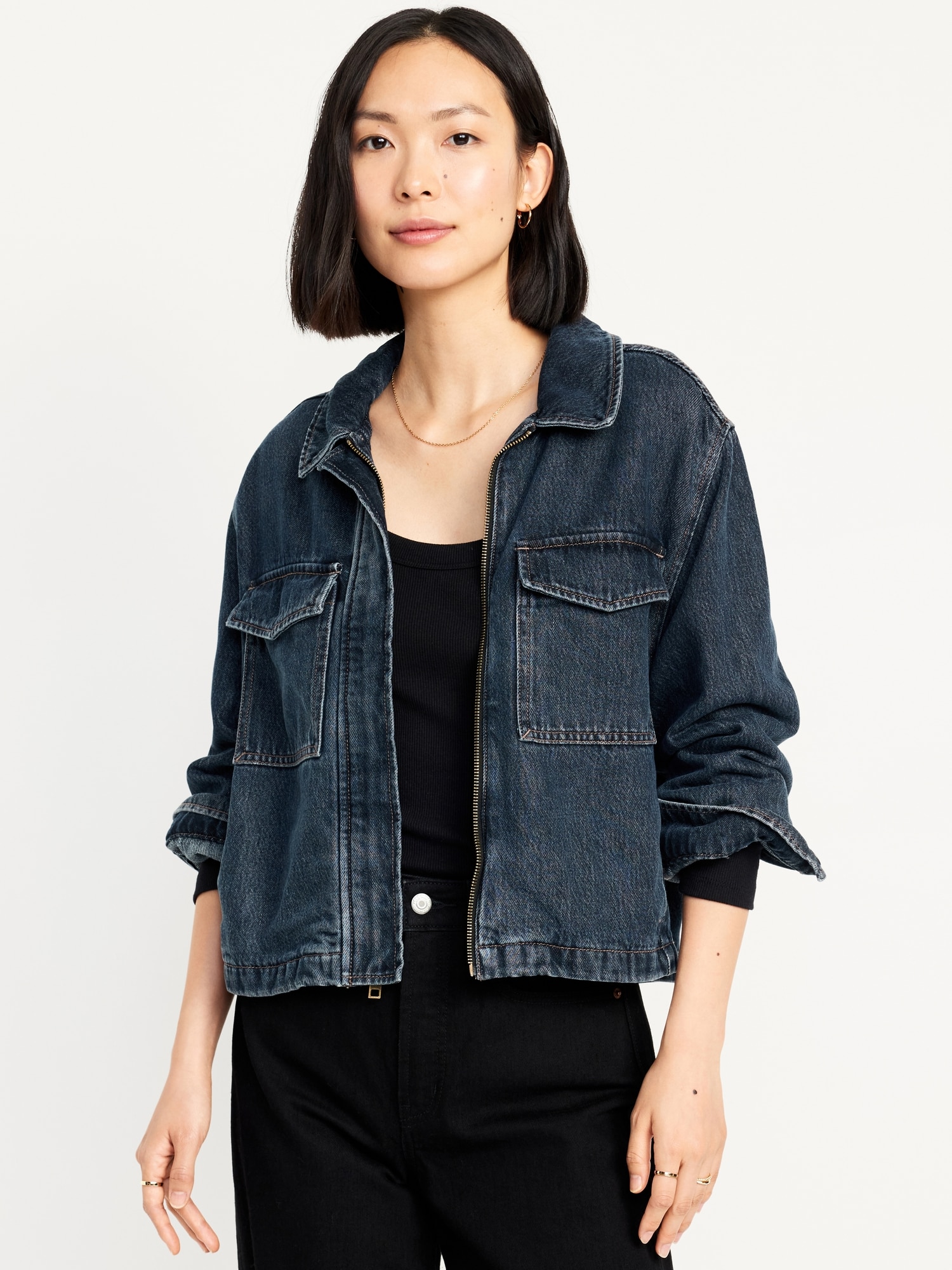 Distressed denim jacket old navy best sale