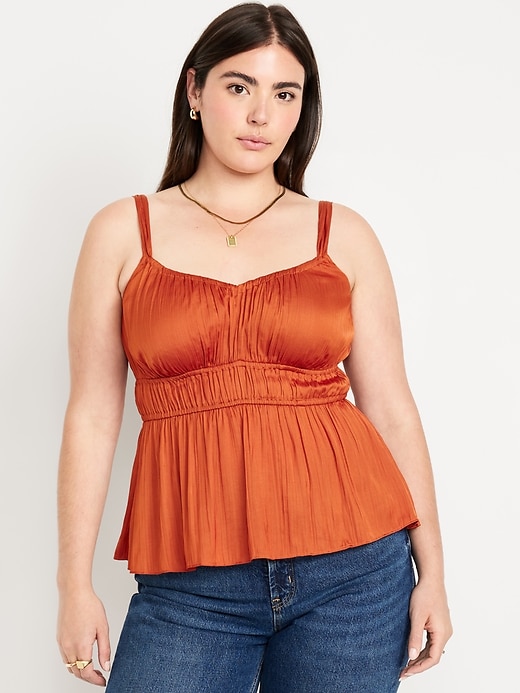 Image number 5 showing, Waist-Defined Satin Top