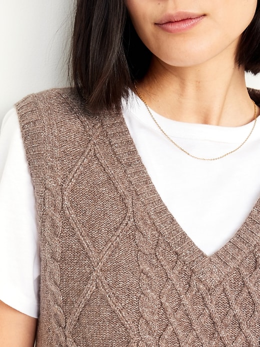 Image number 5 showing, SoSoft Cable-Knit Vest