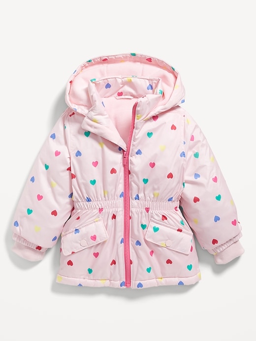 Voir une image plus grande du produit 1 de 2. Manteau d’hiver hydrorésistant à taille cintrée pour toute-petite fille