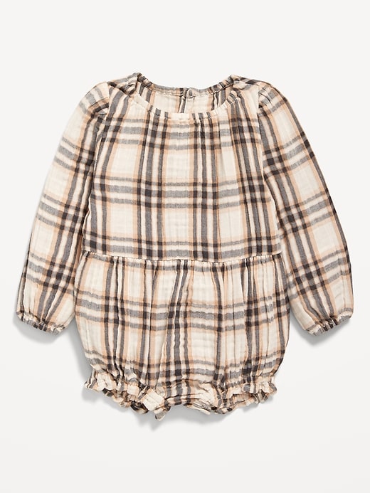 View large product image 1 of 2. Long-Sleeve One-Piece Romper for Baby