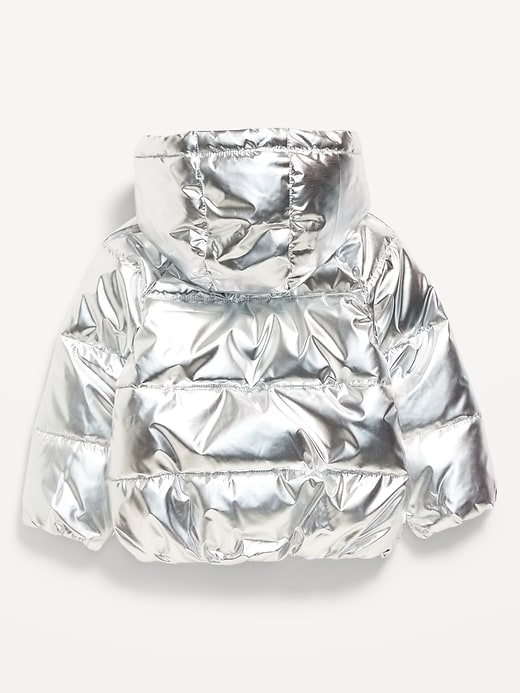 View large product image 2 of 2. Shiny Quilted Puffer Jacket for Toddler Girls