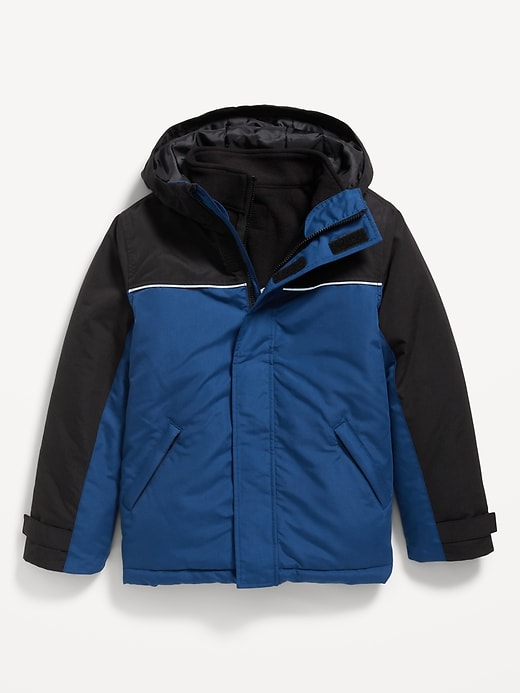 View large product image 2 of 4. Water-Resistant 2-In-1 Snow Jacket for Boys