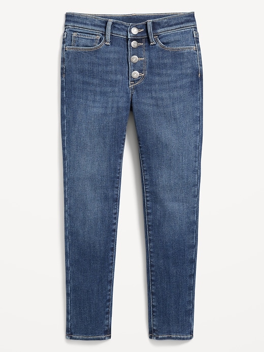 Image number 4 showing, High-Waisted Rockstar 360° Stretch Brushed-Back Button-Fly Jeggings for Girls