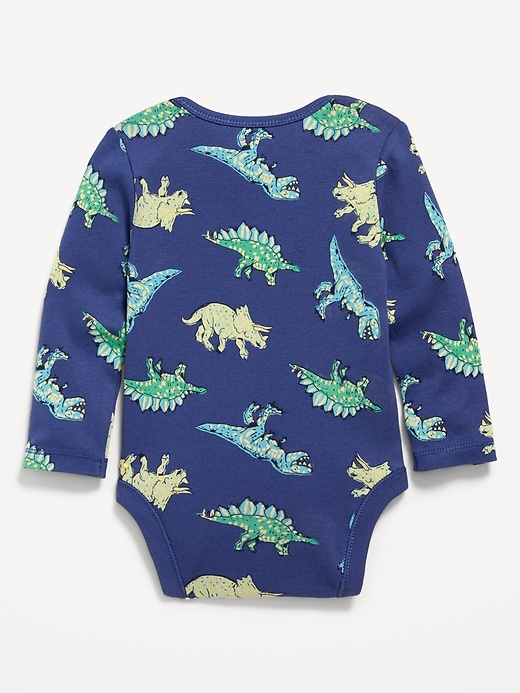 View large product image 2 of 2. Long-Sleeve Printed Bodysuit for Baby