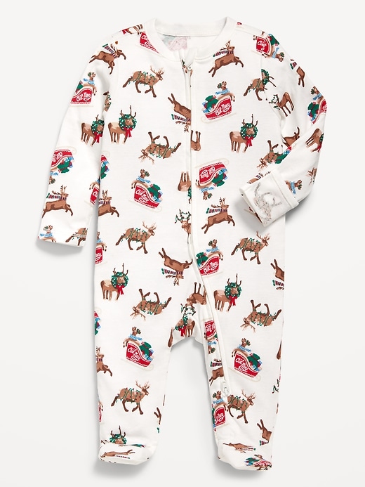 Image number 2 showing, 2-Way-Zip Printed Sleep & Play Footed One-Piece for Baby
