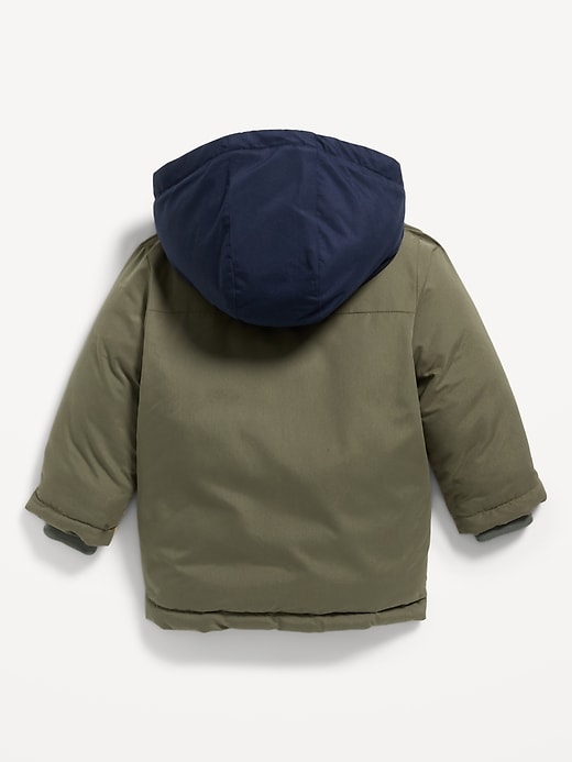 Voir une image plus grande du produit 2 de 3. Manteau d’hiver hydrorésistant aux couleurs contrastantes pour tout-petit garçon