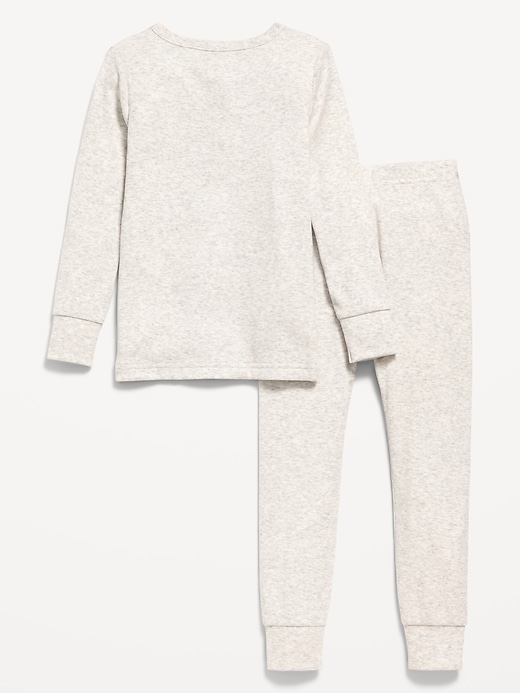 Voir une image plus grande du produit 2 de 3. Pyjama henley côtelé à coupe ajustée pour tout-petit et bébé