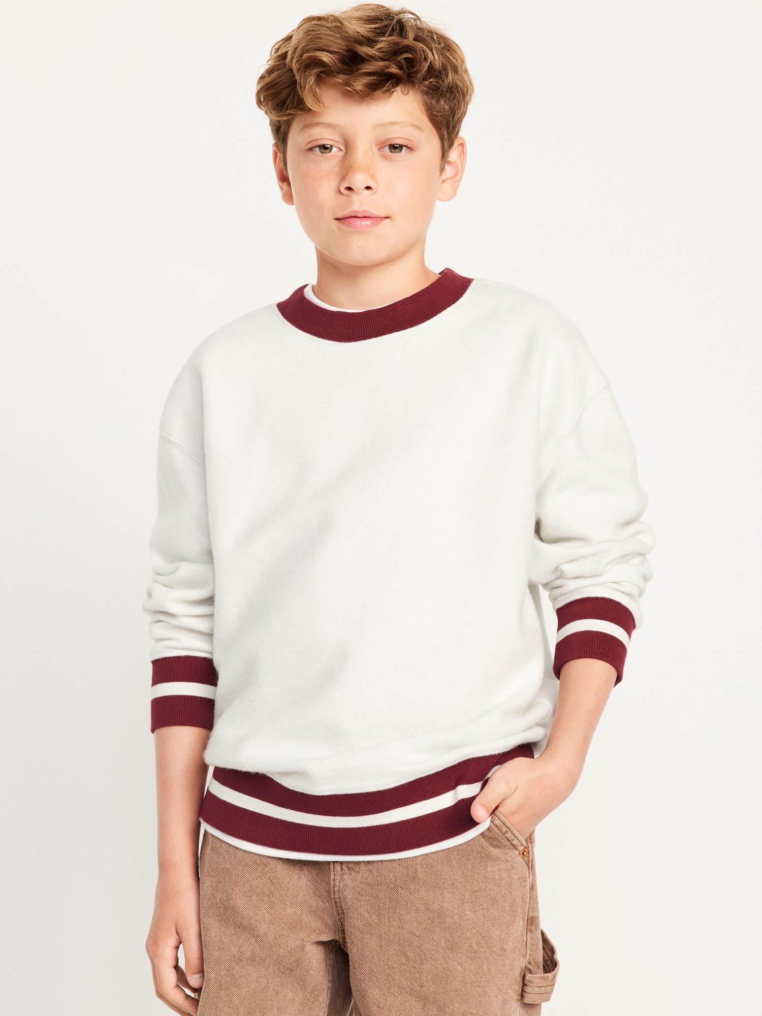 Oversized Crew Neck Sweatshirt for Boys Old Navy