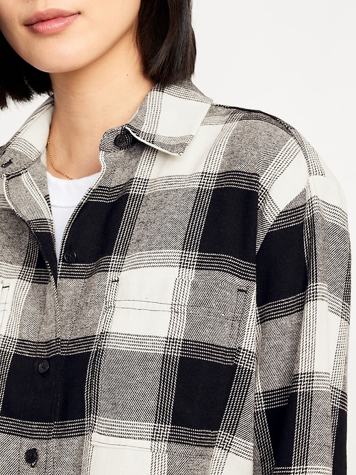 Image number 4 showing, Flannel Boyfriend Button-Down Shirt