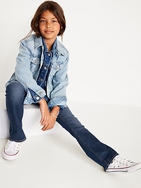 Voir une image plus grande du produit 3 de 4. Jean Wow évasé à taille extensible pour fille