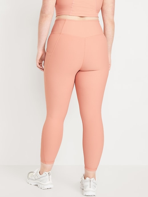 Image number 5 showing, High-Waisted PowerSoft Ribbed Leggings