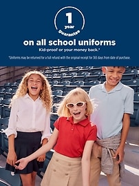 View large product image 3 of 4. School Uniform Polo Shirt 3-Pack for Boys