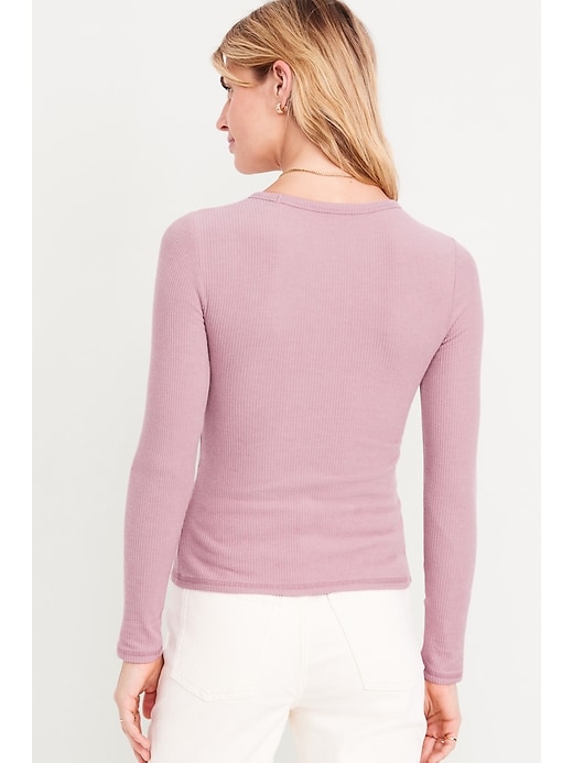 Image number 2 showing, Plush-Knit Long-Sleeve T-Shirt