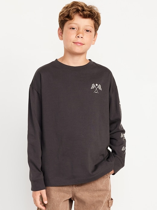 View large product image 1 of 3. Oversized Graphic Long-Sleeve T-Shirt for Boys