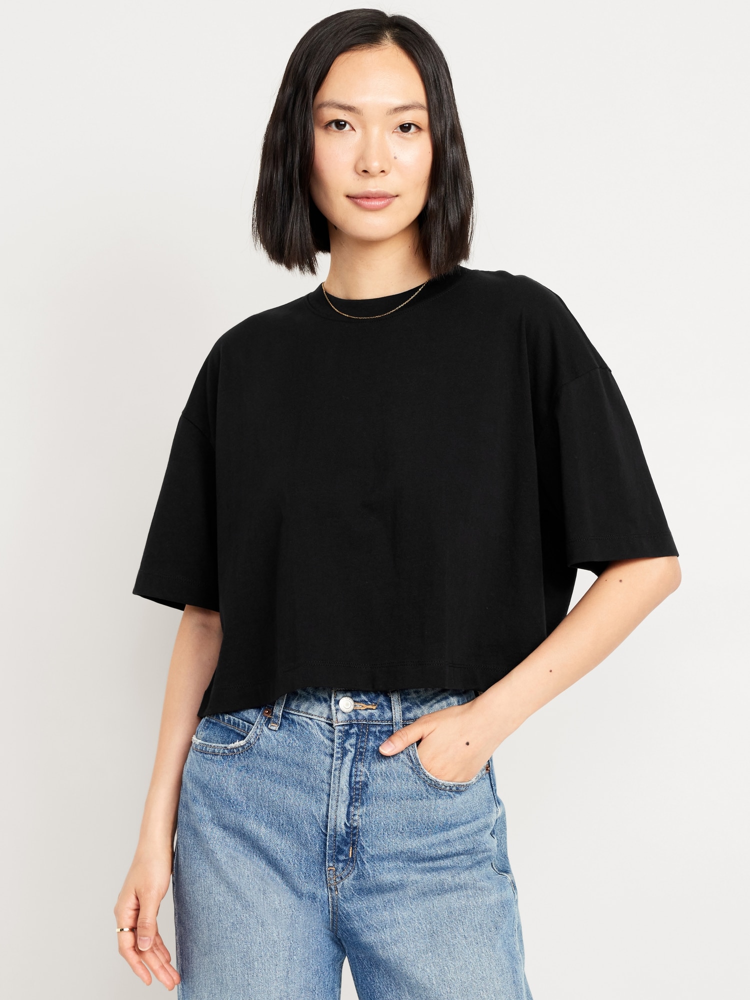 Vintage Oversized Crop T-Shirt