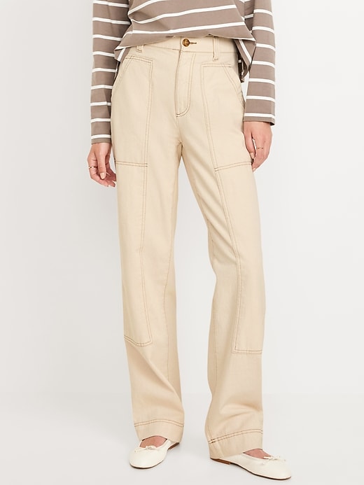 Image number 1 showing, High-Waisted Utility Pants