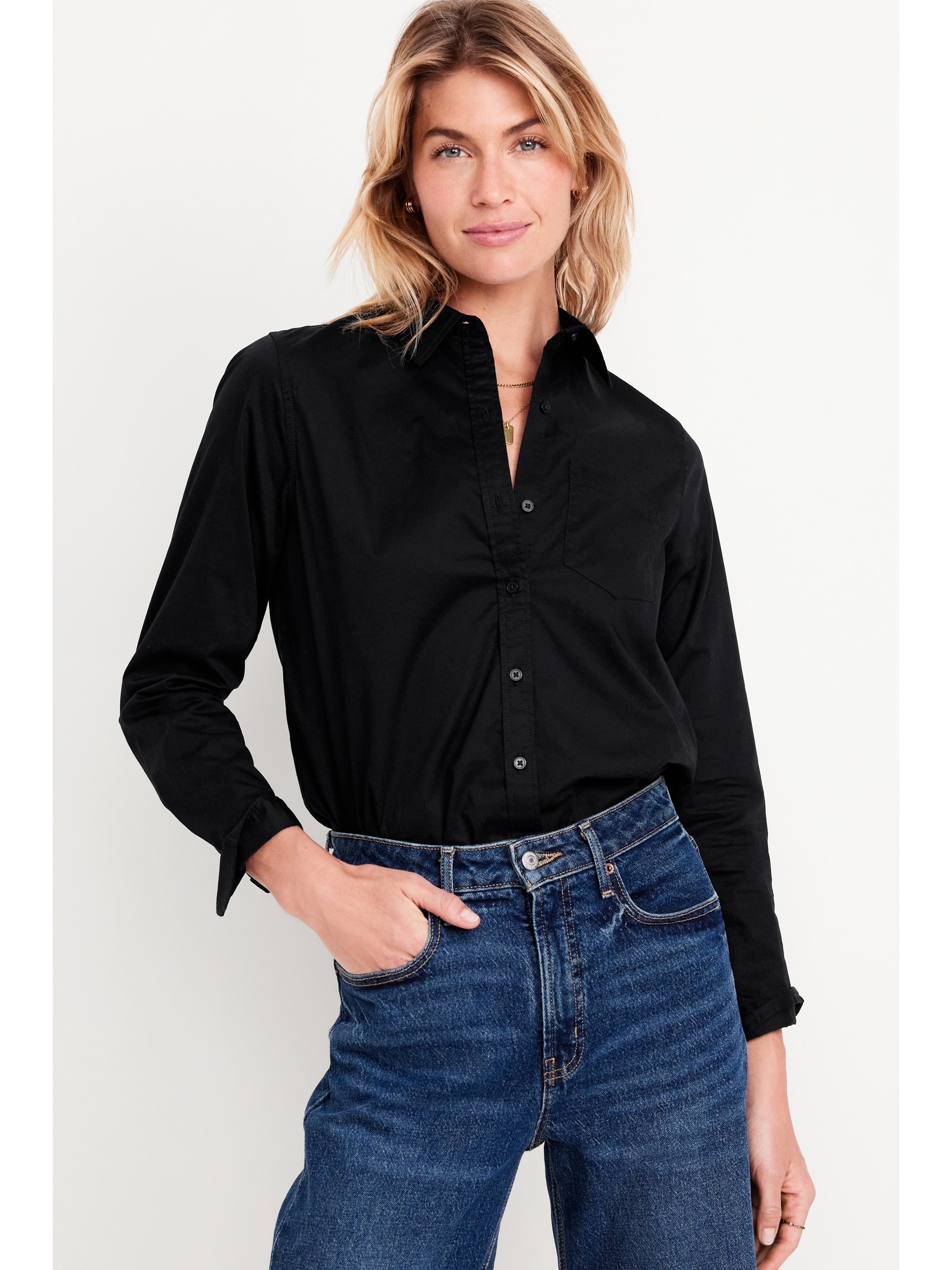 Classic Button-Down Shirt - Black