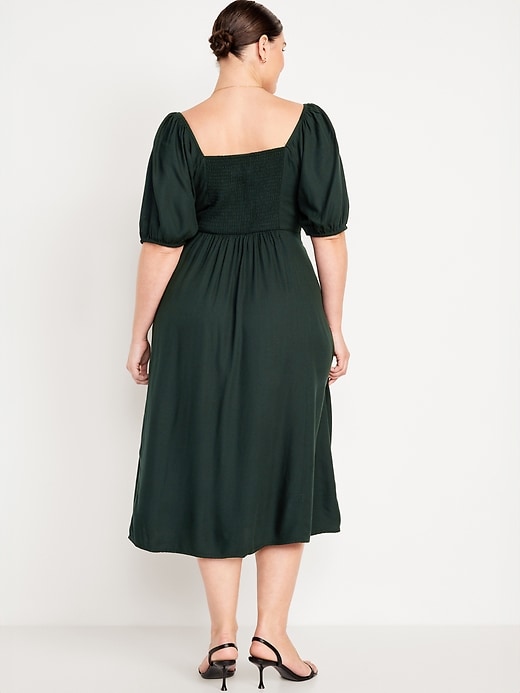 Image number 7 showing, Fit and Flare Crepe Midi Dress