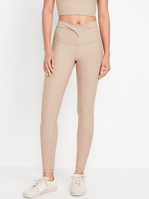 Image number 1 showing, Extra High-Waisted PowerSoft Twist-Front Leggings