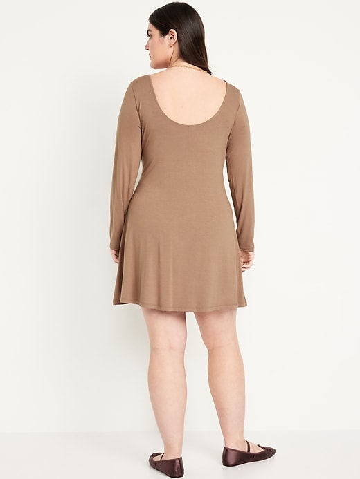 Image number 5 showing, Long-Sleeve Mini Swing Dress