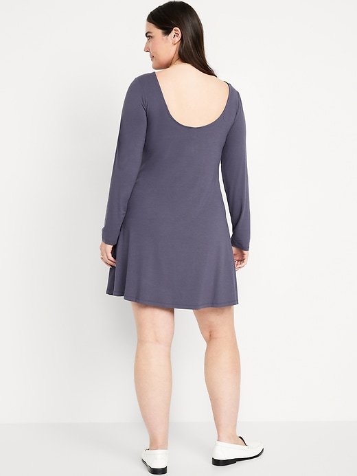 Image number 5 showing, Long-Sleeve Mini Swing Dress