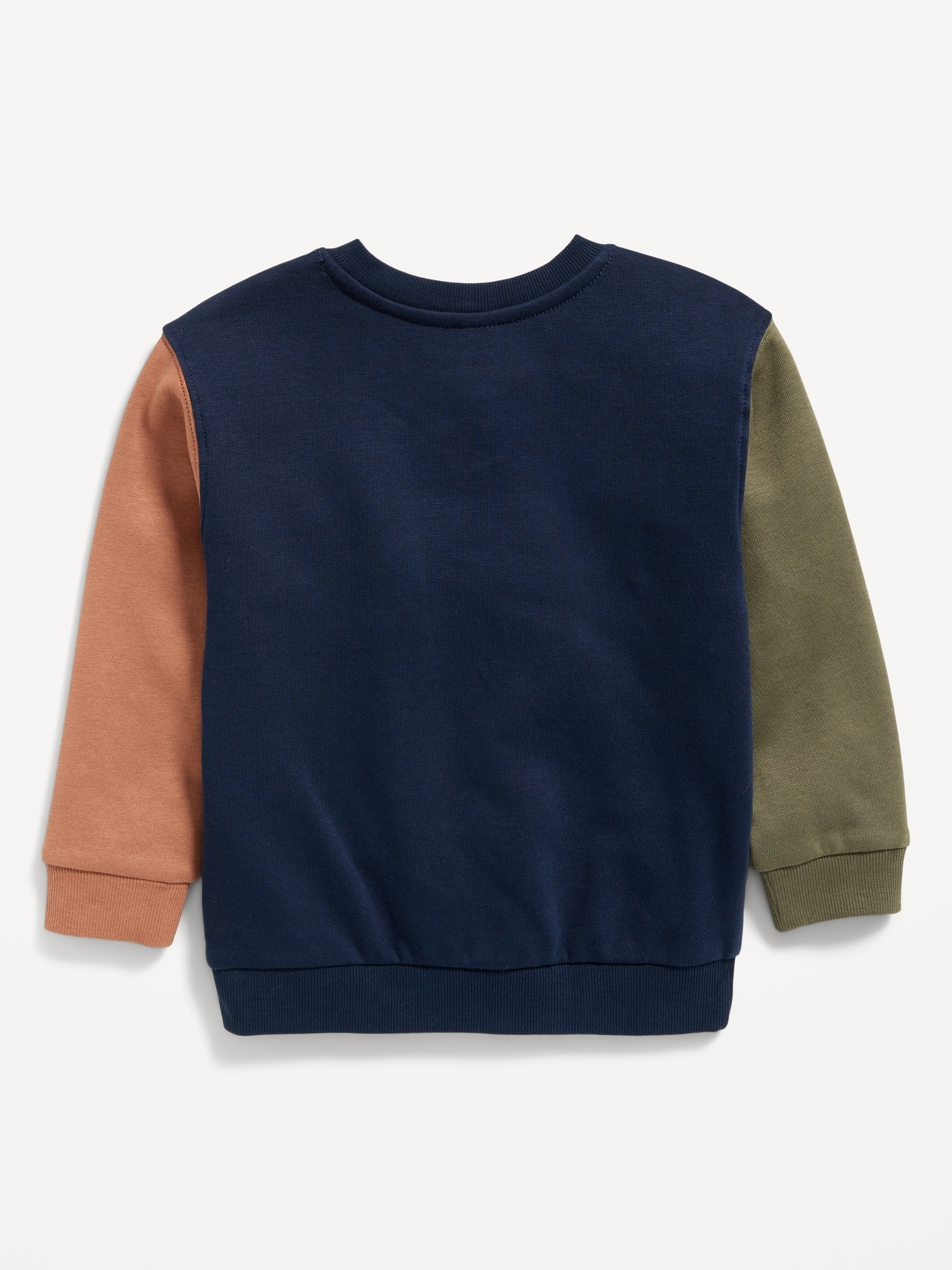 Oversized Crew-Neck Henley Sweater for Toddler Boys