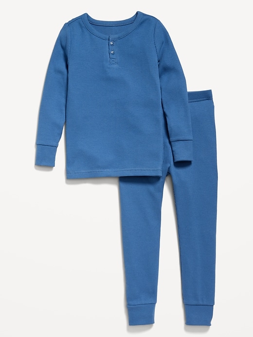 Voir une image plus grande du produit 1 de 2. Pyjama henley côtelé coupe moulante pour Tout-petit et Bébé