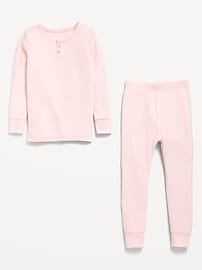 View large product image 3 of 3. Snug-Fit Ribbed Henley Pajama Set for Toddler &amp; Baby