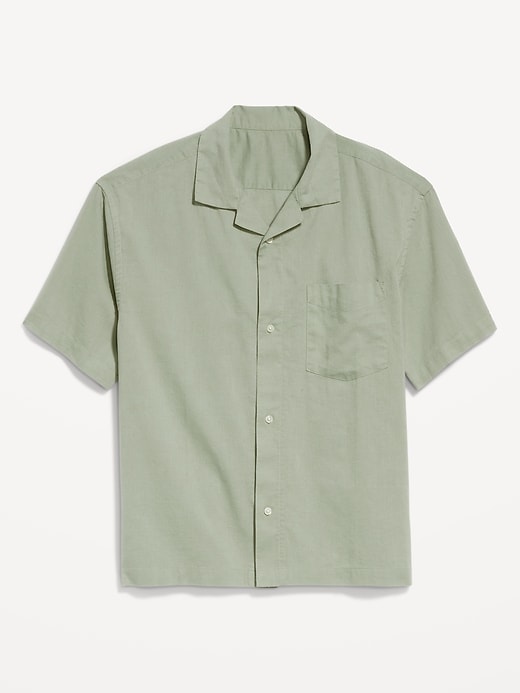 Image number 7 showing, Short-Sleeve Crop Camp Shirt