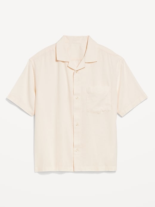 Image number 4 showing, Short-Sleeve Crop Camp Shirt