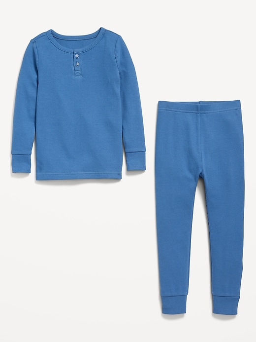 Voir une image plus grande du produit 2 de 2. Pyjama henley côtelé coupe moulante pour Tout-petit et Bébé