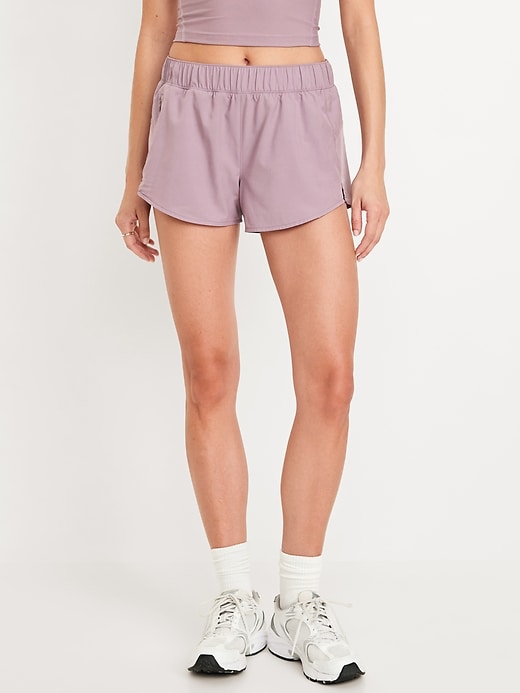 Image number 1 showing, Mid-Rise StretchTech Run Shorts -- 3-inch inseam