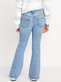 Image number 2 showing, High-Waisted Utility Pocket Flare Jeans for Girls