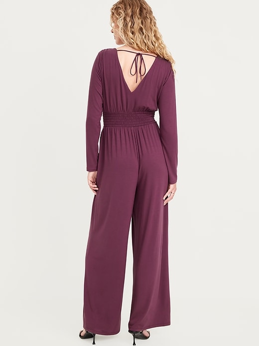 Image number 2 showing, Waist-Defined V-Neck Jumpsuit