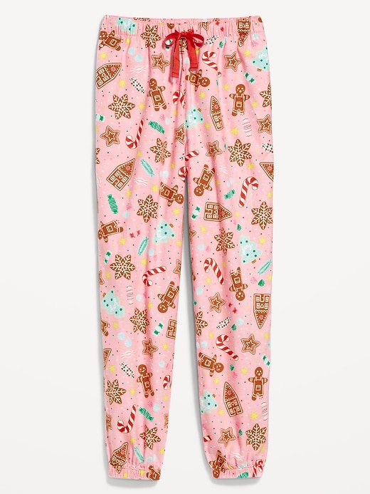 Image number 4 showing, High-Waisted Flannel Pajama Joggers