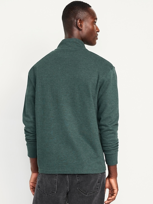 Image number 2 showing, French Rib Quarter-Zip Sweater