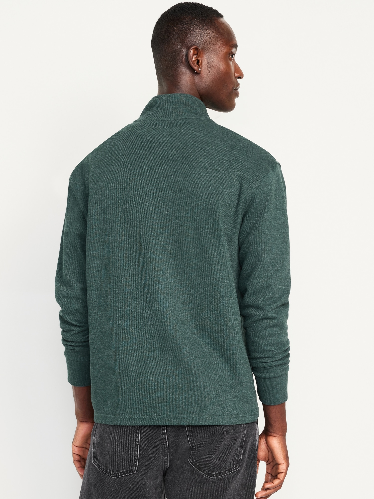 French Rib Quarter-Zip Sweater