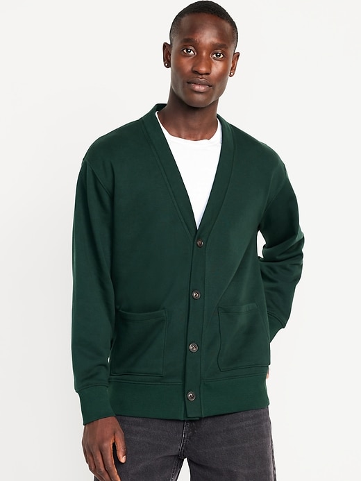 Image number 1 showing, Fleece Button-Front Cardigan