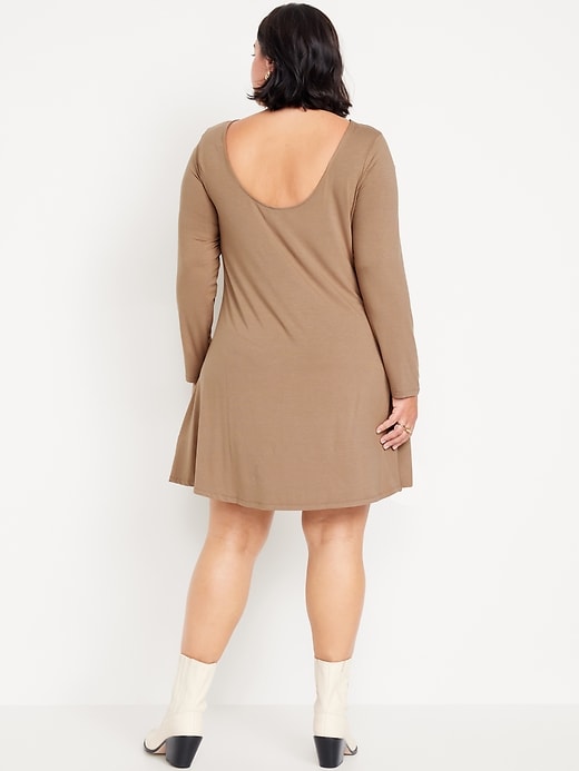 Image number 7 showing, Long-Sleeve Mini Swing Dress