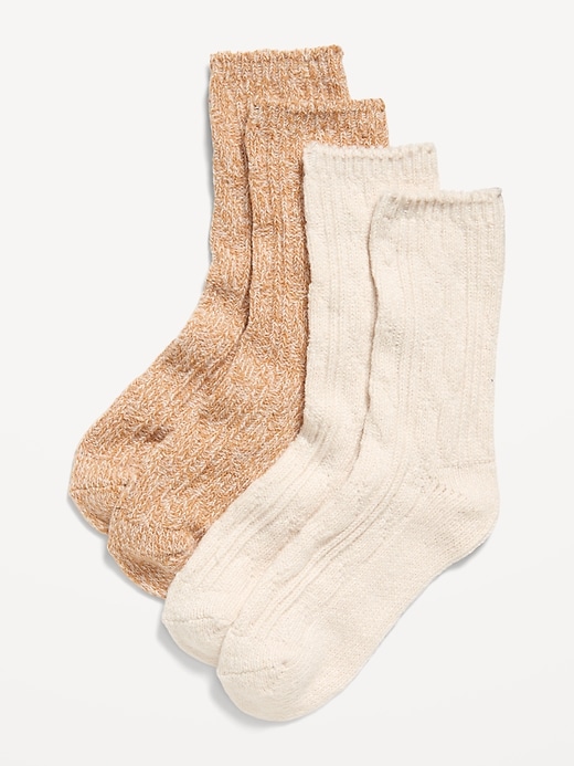 Voir une image plus grande du produit 1 de 1. Chaussettes de vacances en tricot doux pour fille (paquet de 2 paires)