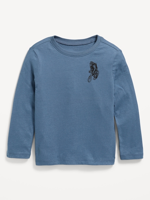 Long-Sleeve Graphic T-Shirt for Toddler Boys - Blue