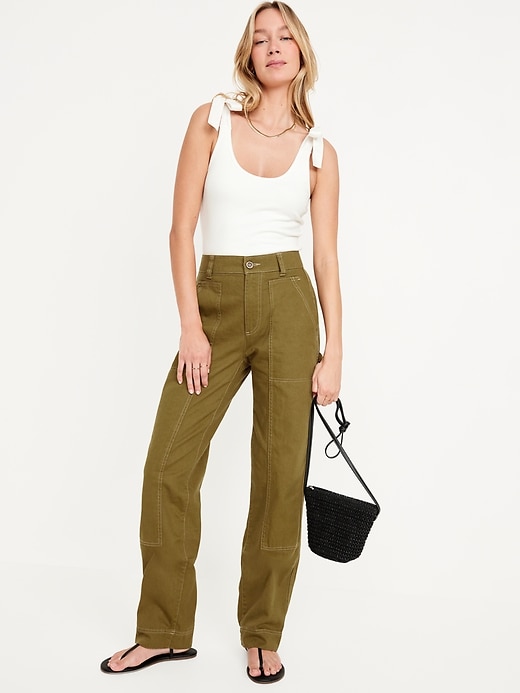 Image number 3 showing, High-Waisted Utility Pants