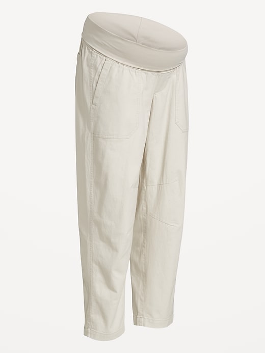 Image number 6 showing, Maternity Rollover Waist Pulla Utility Pants