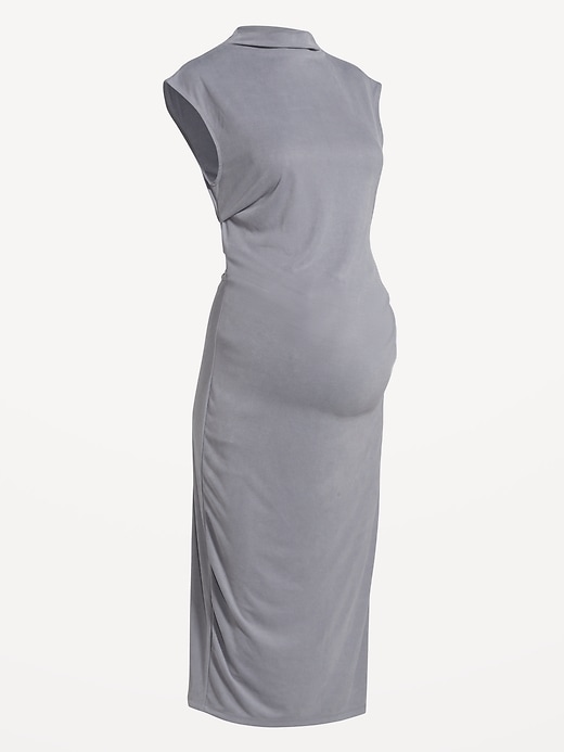 Image number 2 showing, Maternity Mock Neck Midi Dress