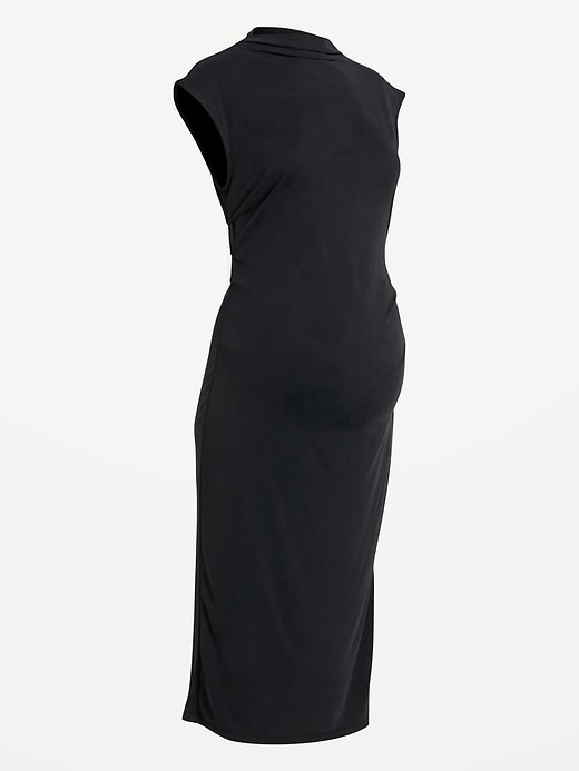 Image number 4 showing, Maternity Mock-Neck Midi Dress